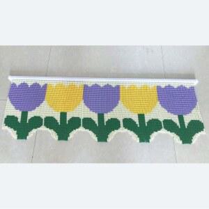 귀여운 튤립 비즈발 직접제작 복도 벽면 현관 커튼 커텐 파티션 인테리어