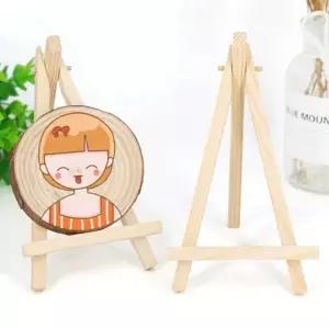 미니 원목 이젤 액자 받침대 사진 받침대 접시진열대 미니원목액자받침대