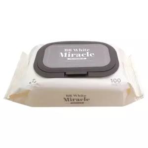 비비 화이트 미라클 물티슈(100매입) 낱개 1개 대용량 캡형