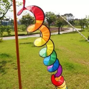 무지개스피너 캠핑 무지개 스피너 텐트 장식 회오리 바람개비