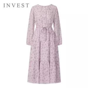 [인베스트] 플라워 스트링 롱 원피스_IN6S1OP3011
