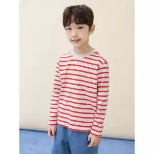 [BEANPOLE KIDS] [Essential] 스트라이프 긴소매 티셔츠  베이지 (BI6141UE3A)