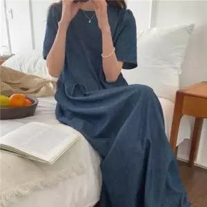 캐주얼 패션원피스 데일리옷 롱원피스 반팔 오버 WFLMTJS