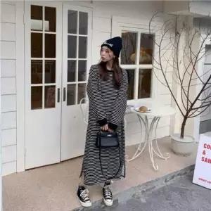 겨울원시프 빅사이즈원피스 오버핏원피스 가을원피 WFLMTOW