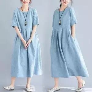 로미홀리 원피스 플라워패턴 362 린넨 WFLMV43