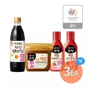 청정원 저당 4종(비빔면소스, 초고추장, 된장찌개양념, 맛간장) 3개 골라담기
