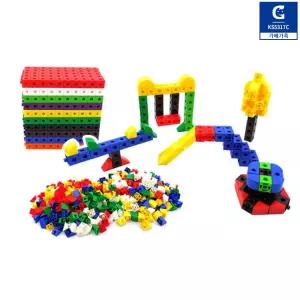 큰솔스토밍 연결큐브 블록세트 1000pcs 큐브블럭 쌓기나무 입체도형 수막대 수학교구