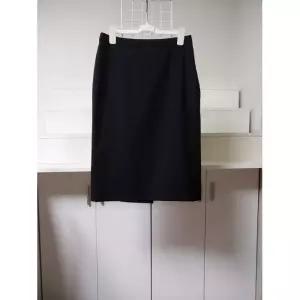 여성 블랙 H라인 모 정장 스커트 NA-B