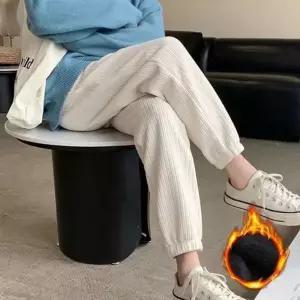 [라일리여성의류] Rly 여성겨울 교복 슬랙스 기모안감조거 심플 트라우저