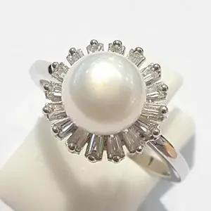 [셀러허브 패션][블루케이] AA급심플 담수진주 원석 반지 210711-12n