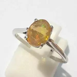 [셀러허브 패션][블루케이] AA급미니 밀크오팔 원석 반지 210603-12n