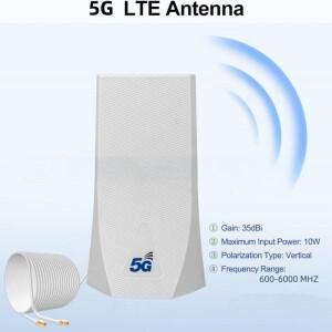 고이득 18db 실내/실외 LTE 5G 평면 방수 안테나 풀 밴드 네트워크 2G/3G/4G/5G 라우터 부스터