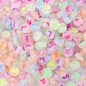 알록달록 팔찌 목걸이 비즈 색상 야광 100P 공예재료