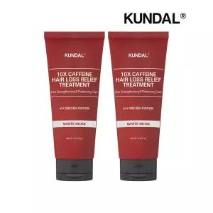 [쿤달]쿤달 카페인 탈모 트리트먼트 화이트머스크 200ml x2개
