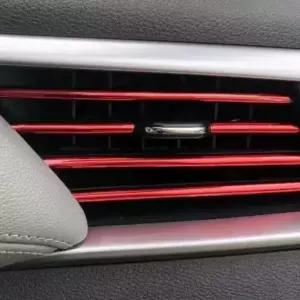 자동차 에어컨 송풍구 컬러몰딩 튜닝 레드 10P