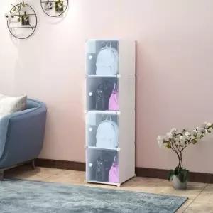 (선택 4칸B(1열4층))조립식 수납장 핸드백 보관함 가방 정리함 1열4칸