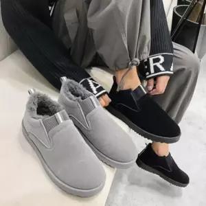 슬립온 방한화 겨울 신발 남자 털 편안한 데일리