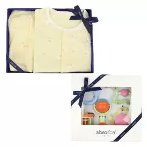 [갤러리아] (압소바,말띠 출산,백일,돌,예쁜내의)두기코튼모달내의,딸랑이5종세트(A1A-11312)