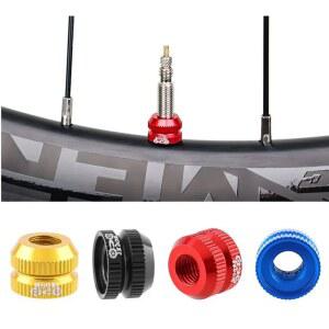 자전거 밸브 캡 튜브 뚜껑 마개 타이어 너트 MTB 로드 바이크 튜브리스 림 초경량 알루미늄 합금 프레스타 보호 나사 고정 와셔 2개