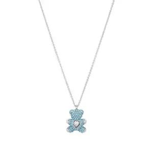 스와로브스키 5737620 Teddy Bear 펜던트 블루 목걸이