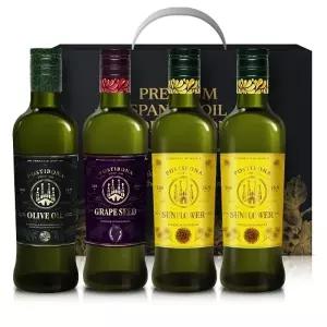 [선물포장] 포스티보나 엑스트라버진올리브유1병 포도씨유1병 해바라기유2병 오일선물세트