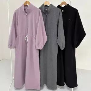 빅사이즈원피스 V951L601 끈매듭후리스포켓원피스 PO