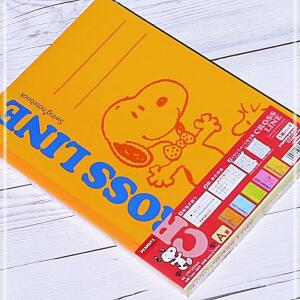 [2개구성] 나카바야시 B5 5권/팩 스누피 크로스라인 58A-5P 공책 일본 IPW74BD7C