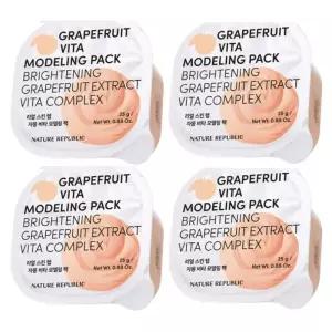 네이처리퍼블릭 모델링팩 석고팩 고무 자몽비타 4개