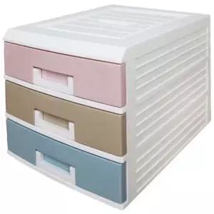 파스텔 서랍함3단 (중) 255 x 320 x 240mm 다용도함 수납장 수납함 정리함 서랍장