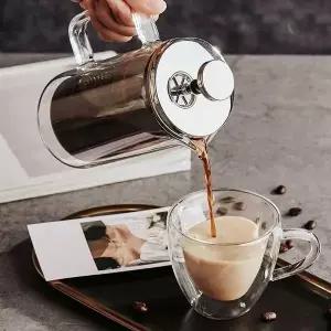 커피 유리 프렌치 프레스 400ml 우유거품 혼족템 (WFHS4SP)