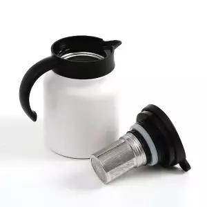 보온보냉 주전자 화이트 900ml 작은 부엌 캠핑 꽃차 (WFHS32U)