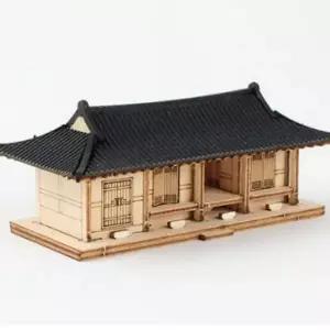 DIY 나무 조립 모형 건축 건물 만들기 미니 기와집 (WFHUJOS)