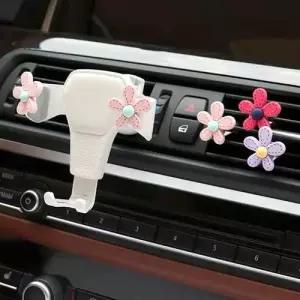 할인 핑크플라워 송풍구거치대 / 차량용 여성 귀여운 WFG35EJ