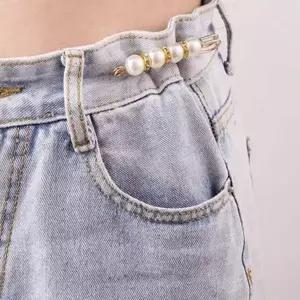 [알티피아]TC2 여성용 바지 치마 허리둘레 조절 진주 핀 브로치