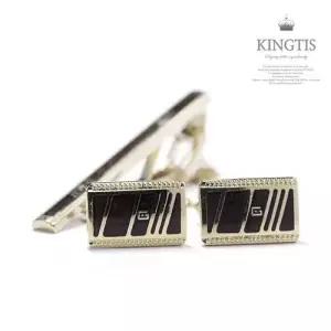 행사용 잘나가는 디자인 넥타이핀+커프스버튼 세트 W409094