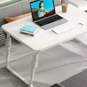 접이식 노트북책상 좌식 간이 컴퓨터테이블 높이조절 침대사용 베드트레이
