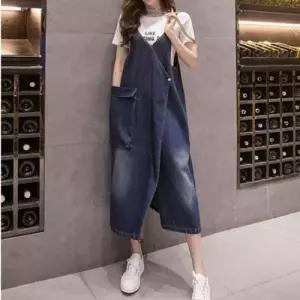 데님 멜빵 원피스 GR6187 청 루즈핏 WFLMV2M