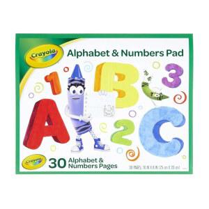 크레욜라 알파벳 패드, 트레이싱 워크시트, 30페이지, 흰색, 10 x 8인치