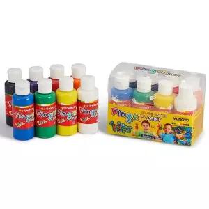 핑거 페인트 8색 플라스틱통 100ml 1P 미술 창의력 오감놀이