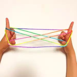 무지개색상 실 실뜨기용