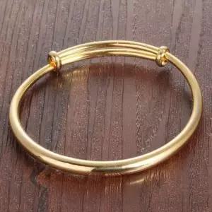 [골드스마일]모던 골드 18KGP 데일리 팔찌 소프트 웨어링 반지체인팔찌 은팔찌