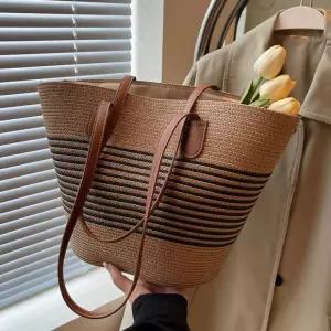 여름 라탄 토트백 바캉스 가방 썸머백 왕골 숄더백 휴가용 여성용
