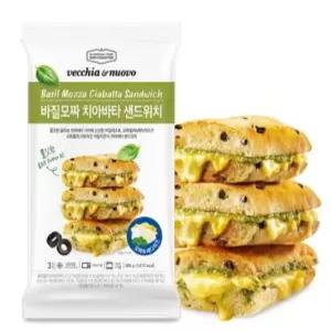 [신세계푸드] 베키아에누보 바질모짜샌드위치(3개입 2팩)