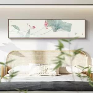 동양화연꽃그림액자 엔틱 한옥 인테리어 개업 꽃그림