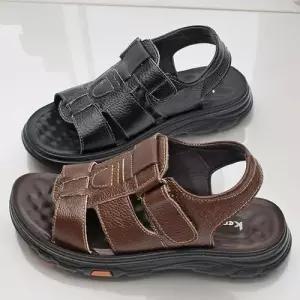 캐주얼 스타일 찍찍이 클로징 소가죽 남자 여름 샌들 WF42328