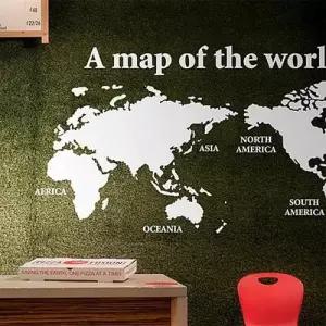 세계지도 포인트그래픽스티커 시트지 벽장식 W013823