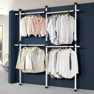 4단 4004호 행거옷걸이 조립식 옷행거 고정식 벽행거 W014025