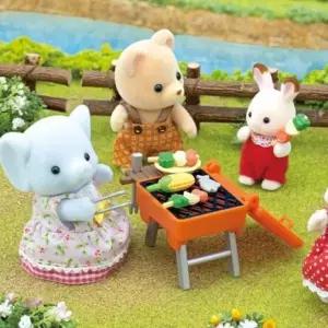 실바니안 패밀리 코끼리 BBQ 캠핑놀이세트 인형 피규어 장난감 (WFJBNPZ)