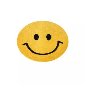 해피스마일 원형 극세사 발매트 50R
