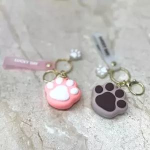 우정 2in 빅앤스몰 고양이 1 커플 발바닥모양 키링